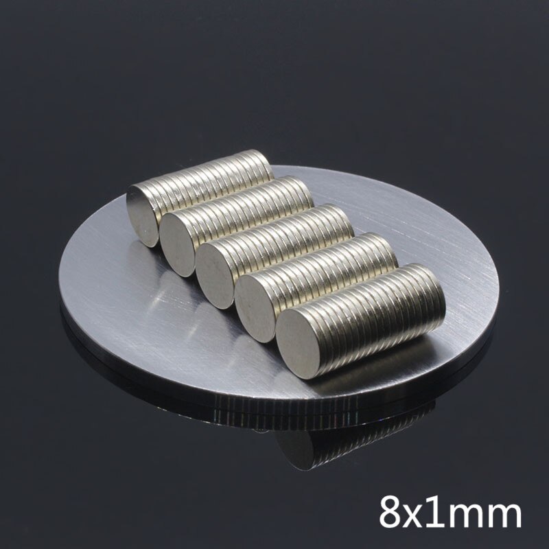 8mmX1mm Strong Magnets 50 pics 8x1 magnet NdFeB Rare Earth For Crafts Models Fridge Sticking Small Round Magnet Home Decorations