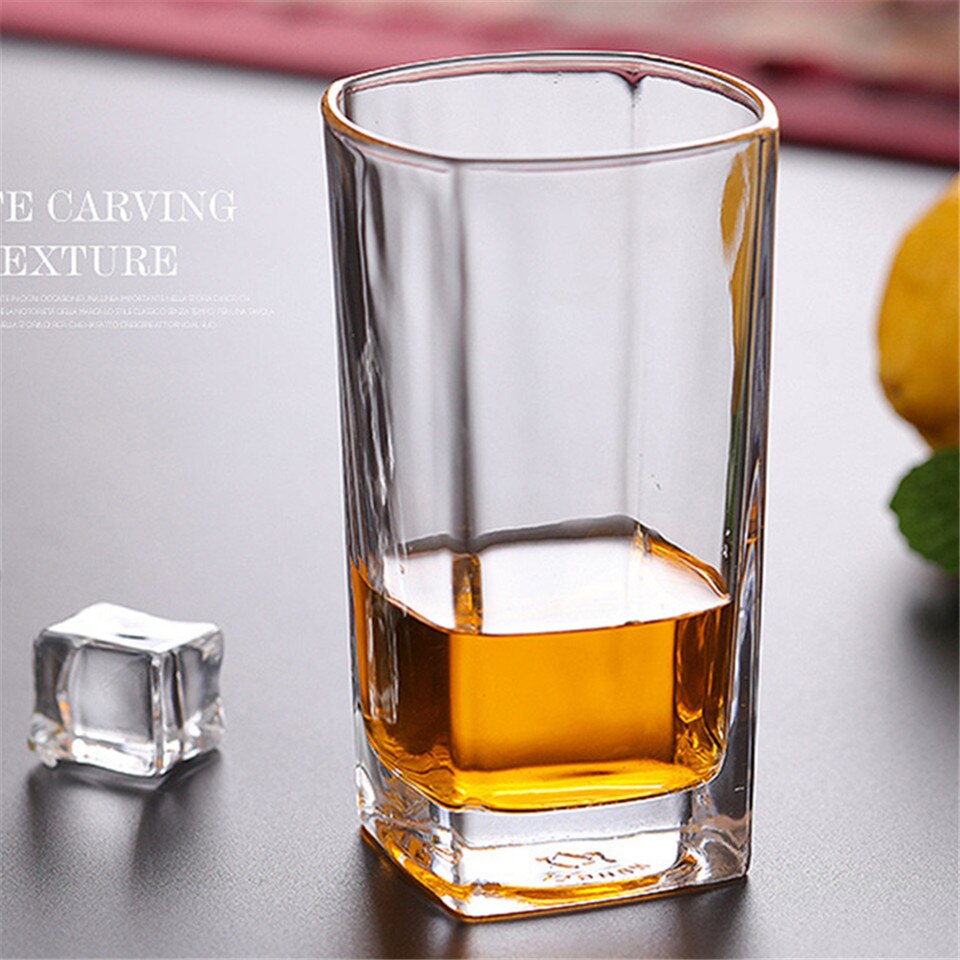 4pcs Transparent Crystal Glass Cup for Whiskey Wine Vodka Bar Club Spirits Wine Glass Cup Beer Wine Glass Brandy Cup