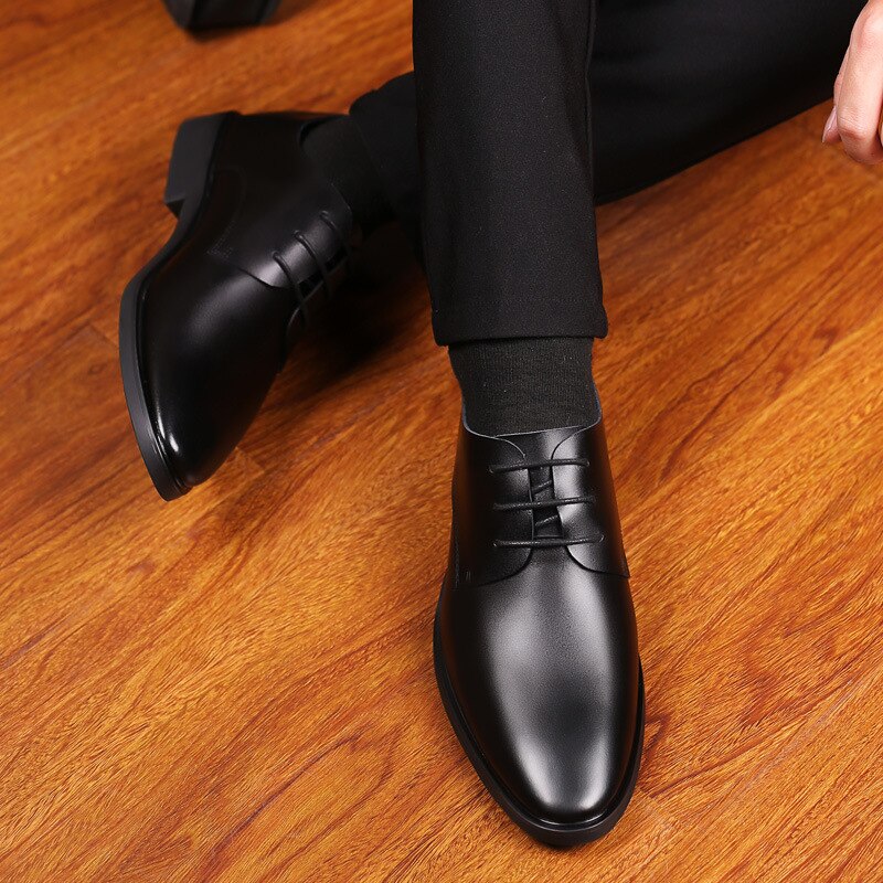 Formelle oxford sko til mænd bryllup sko læder italien spidstå herre kjole sko sapato oxford masculino dfg 56