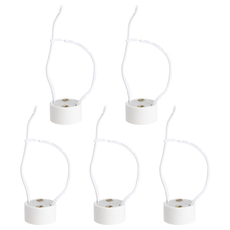Gu10 sokkel led pære halogen lampe holder base keramisk ledningsstik