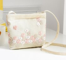 Handtassen netwerk rood van koreaanse hipster geborduurde canvas tas schoudertas xie kua bao een generatie van vet: Roze