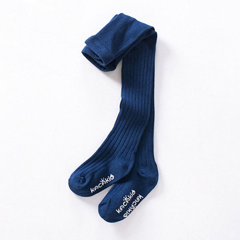 Baby Tights Soft Cotton Baby Girl Tights Newborn Anti Slip Tights Solid Color Girls Pantyhose Stockings Toddler Infant: Navy blue