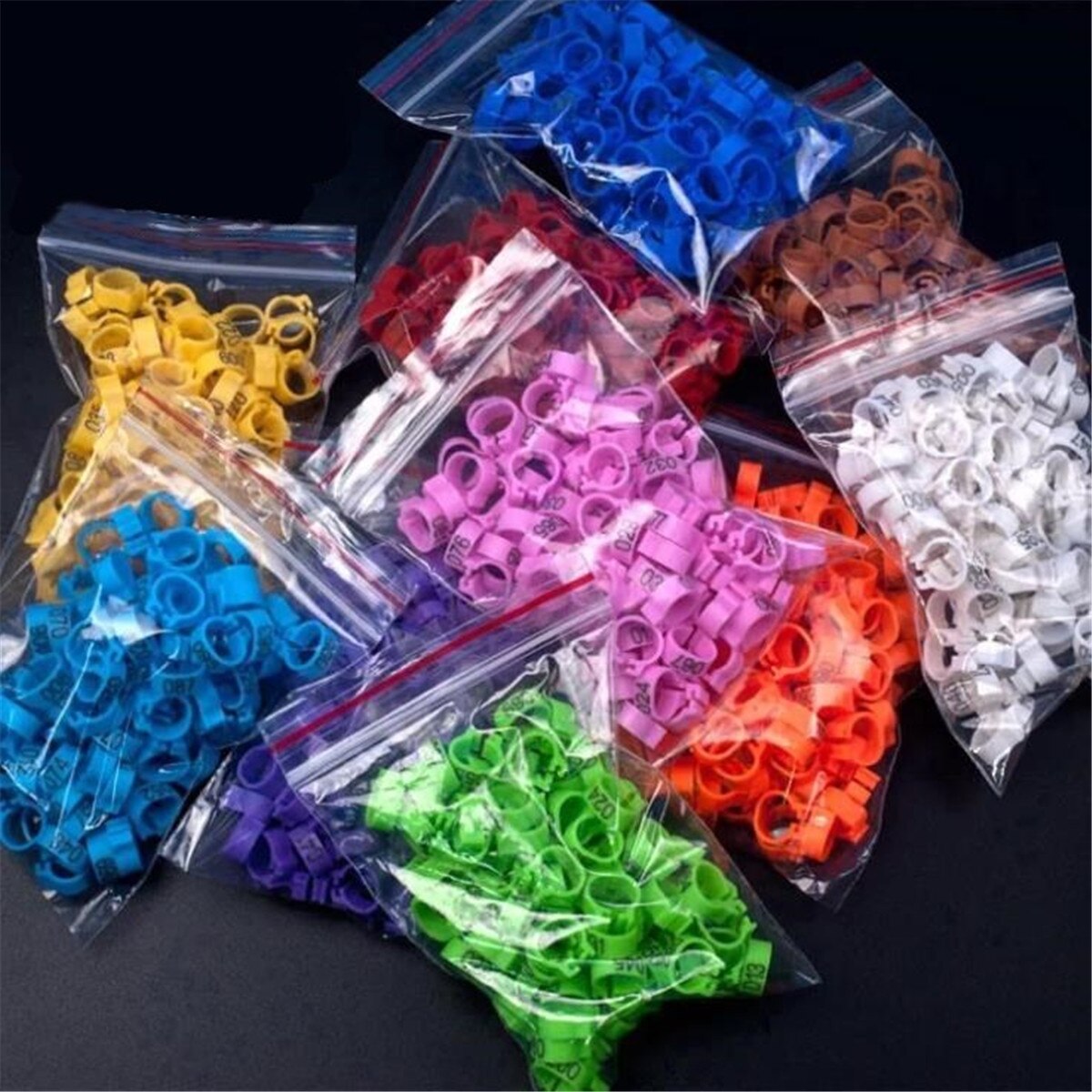 100Pcs Vogel Ringen Been Bands Voor Duif Papegaai Gevogelte Clip Ringen Nummer 1-100