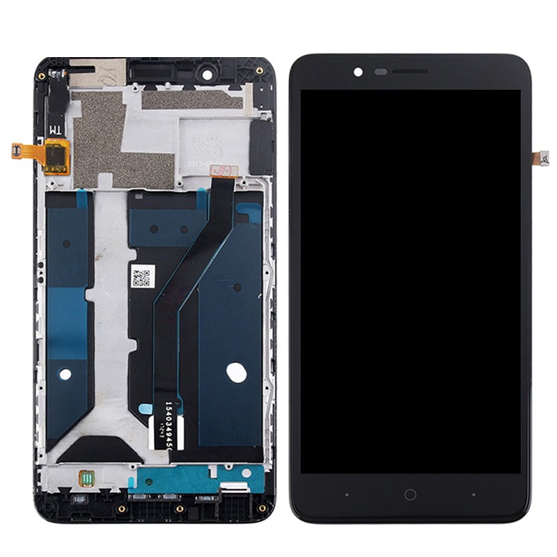 Para zte lâmina z max z982 display lcd tela de toque assembléia substituição com quadro