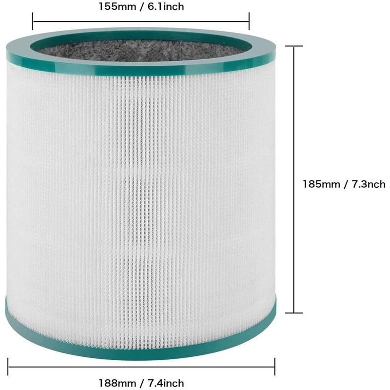 Filter Replacements for Dyson TP01, TP02, TP03, BP01 Desk Purifiers Pure Cool Link Air Purifier HEPA Filter