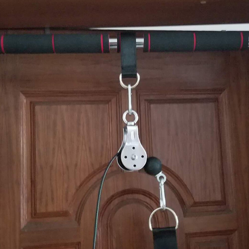 Kuntoilu diy talja kaapeli kone käsi hauis triceps blaster käsi voimaharjoittelu kuntosali harjoitusvarusteet karabiini teräs hihnapyörä