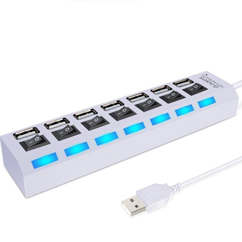Plug-in usb 2.0 multi hub adapter splitter ekspansion desktop pc bærbar