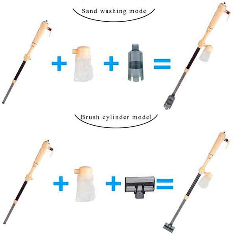Elektrisk akvarium grus renare vatten filter tvättsystem kanna sifon vakuum vatten pump för akvarium akvarium renare