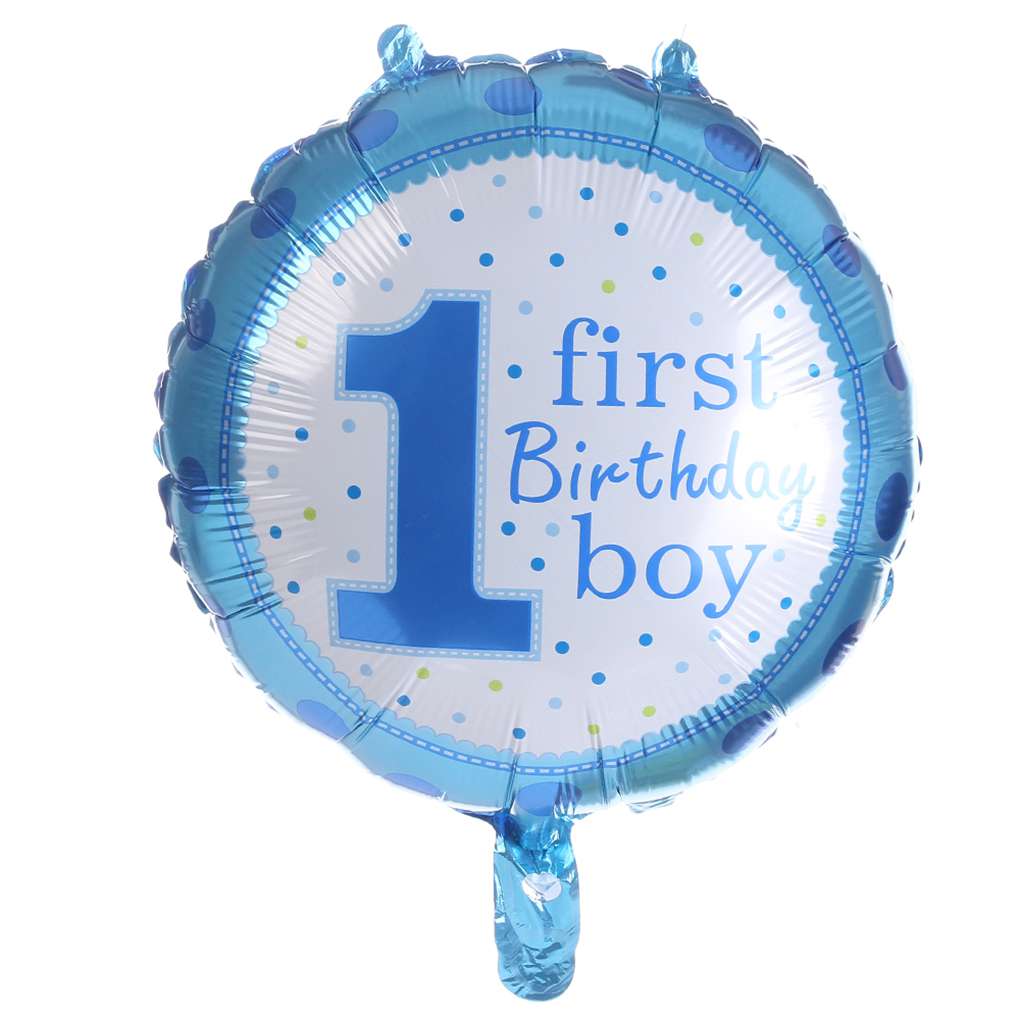 5 stk ballonsæt baby et års fødselsdag aluminiumsfolie femtakket stjerne nummer ballon blå pink festpynt