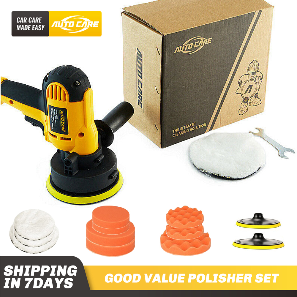 600W Electric Car Polisher Kit Buffing 220V 110V Polishing Machine 6 Speed Sanding Rotatory M14 Waxing Tools With Sponge Pads