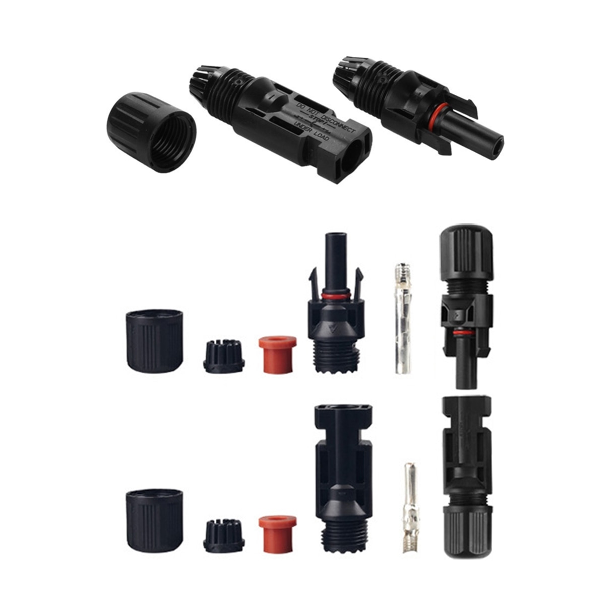 1 Paar Solar Connector Solar Plug Kabel Connectoren (Man &amp; Vrouw) Voor Zonnepanelen En Fotovoltaïsche Systemen