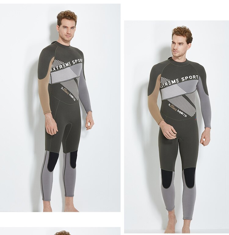 Dive & Sail Men's 3mm Diving Suit Full Length Snorkeling Wetsuits UV Protection Adult/Youth