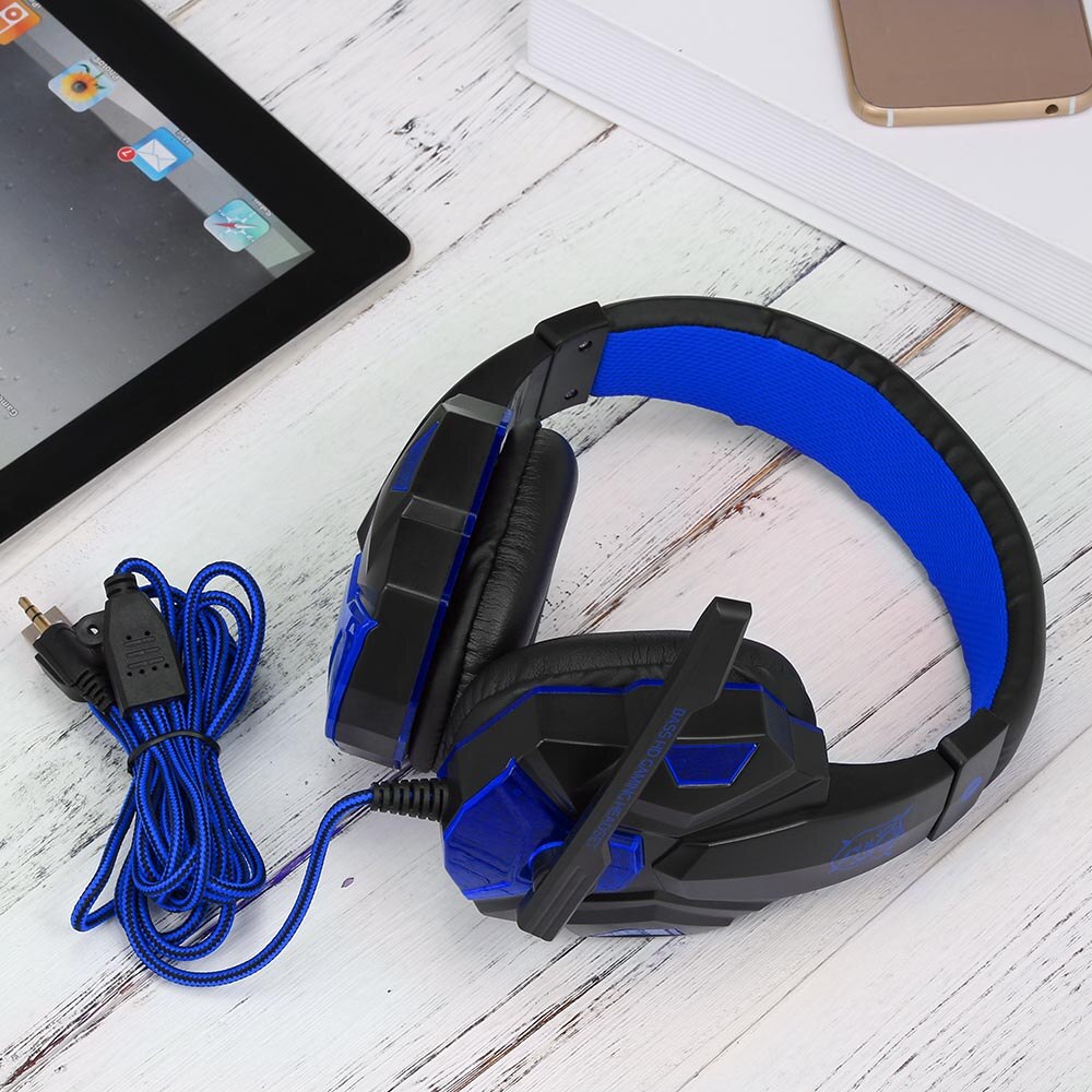 LED Spielen Headset kopfhörer für PC Kopfhörer mit Mikrofon mit USB Volumen Kontrolle verdrahtete kopfhörer 3,5mm Spielen Headset