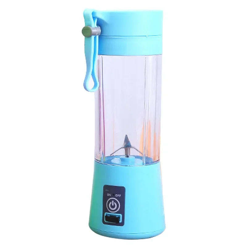 Mini licuadora portátil de 380ML para batidos y batidos, exprimidor de frutas de viaje recargable por USB, vaso de jugo para licuadora de frutas manual: Borgoña