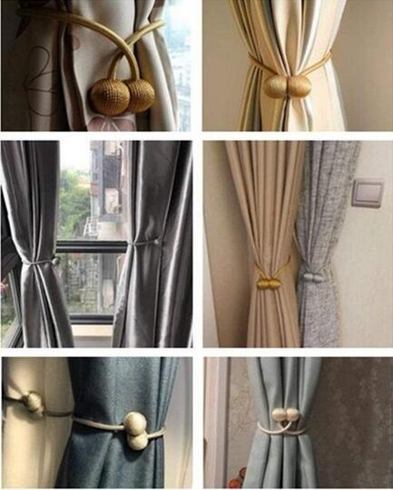 1Pc Pearl Magnetic Ball Curtain Tie Rope Backs Holdbacks Buckle Clips Accessory Rods Accessoires Hook Holder Home Decorations