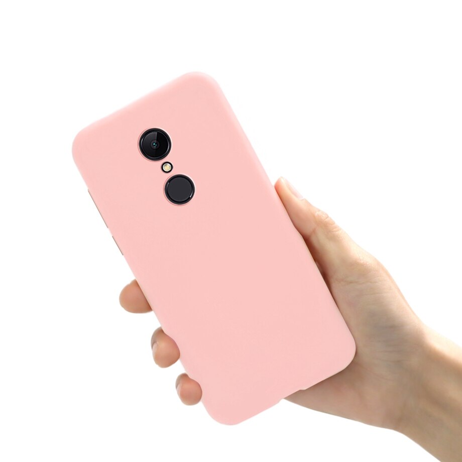 Per Xiaomi Redmi 5 Cassa molle Opaca del silicone Cassa Del Telefono Per Xiaomi Redmi 5 Più Capas su Fonda Xiomi Redmi 5 più di 5 Della Copertura Custodie: Redmi 5 (5.7) / Light Pink