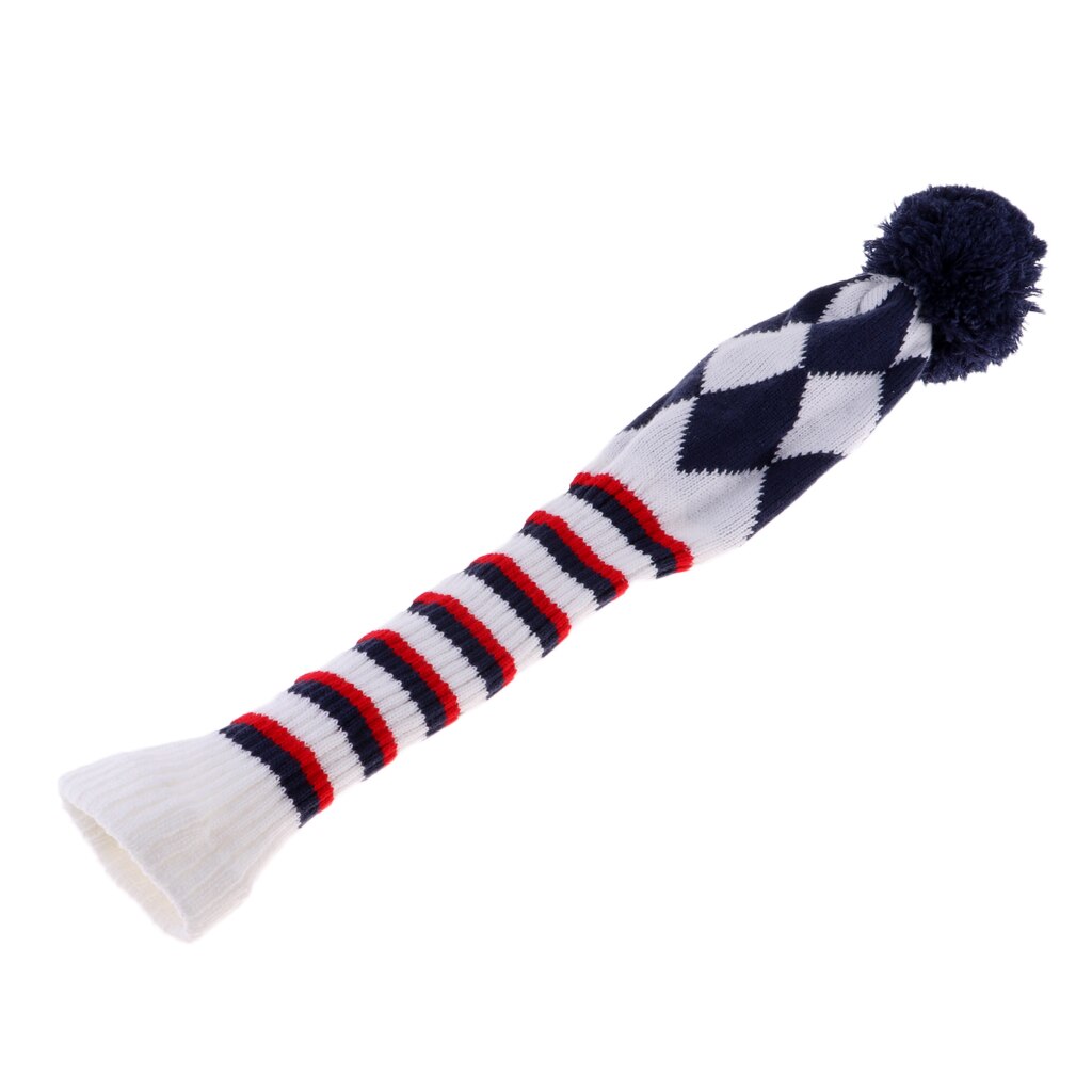 1Stck Golf Headcovers für Fahrer Fahrrinne holz Strick Pom Pom Kopf Abdeckung Golf Zubehör Grün/Blau/verrotten /weiß