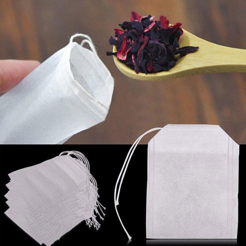 nicht-gewebte Stoffe leer Filter brauen Tee Paket Taschen leer Teebeutel Papier Sieb duftend klein Blumen- Tee Pack 100Stck