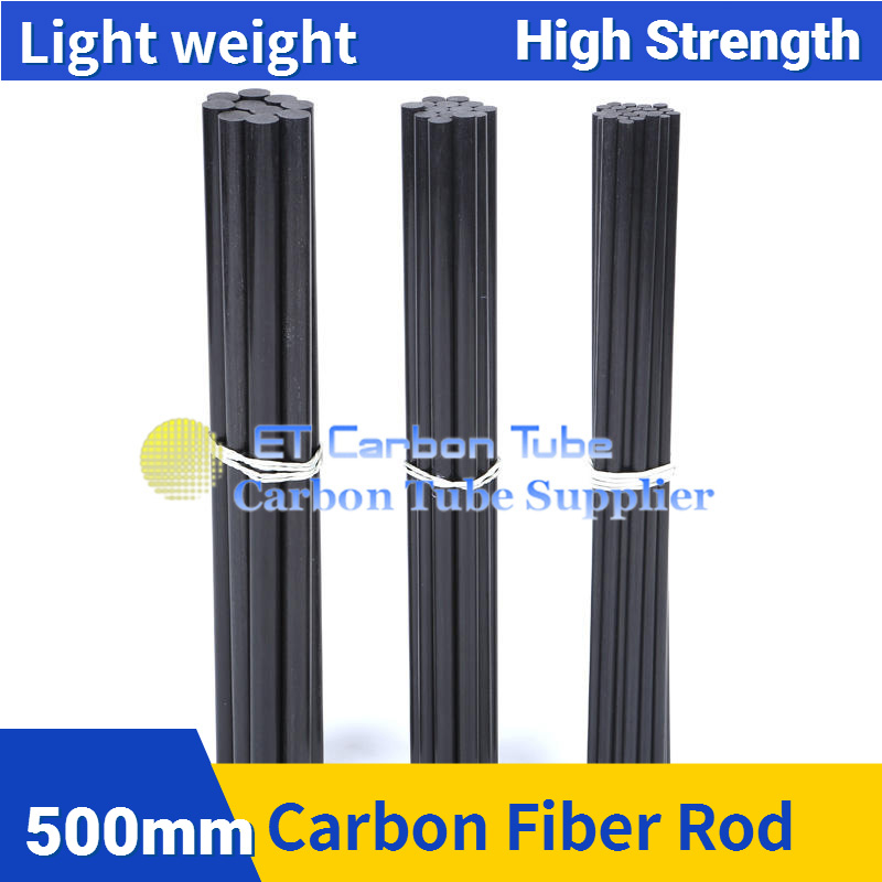 Diametro 1mm 2mm 3mm 4mm 5mm 6mm 7mm 8mm 9mm 10mm 11mm 12mm 14mm 15mm 16mm 18mm 20mm Lunghezza 500mm Aste rotonde in fibra di carbonio solide