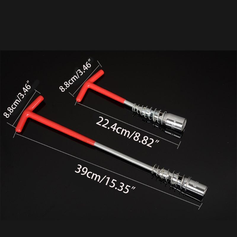 Remover Installer T-Handle Universal Joint Spark Plug Socket Wrench Automobile 85WF