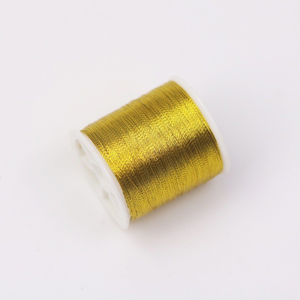 Embroidery Sewing Threads Gold/Silver Sewing Thread Supplies Cross Stitch Polyeste Durable Threads 100M Per Roll: Gold