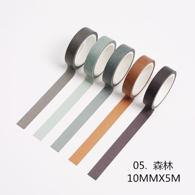 5 stk / pakke ensfarvet washi tape diy dekorativ maskering klæbende tape til scrapbooking og telefon diy dekoration: E