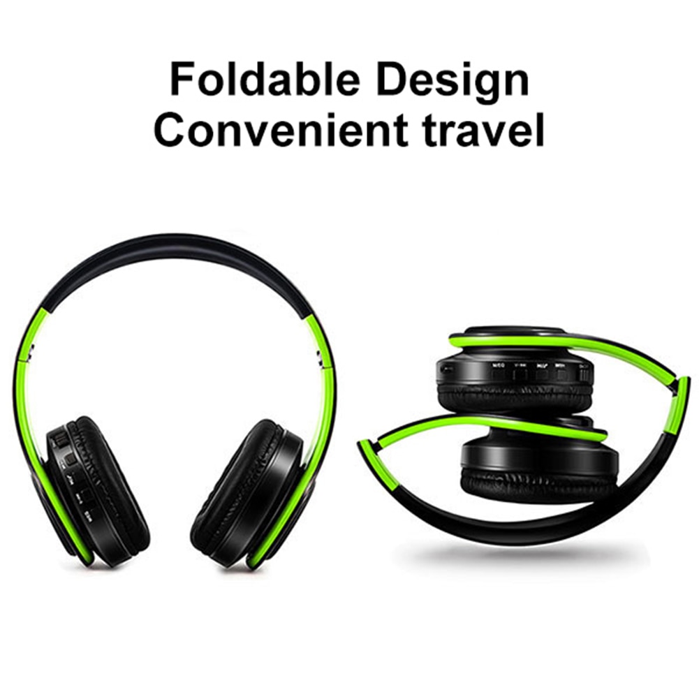 Bluetooth 4.0 Foldable Stereo Wireless Headphones Heavy Bass Headsets with Mic EDR Bluetooth Sports Earphone For Phone PC