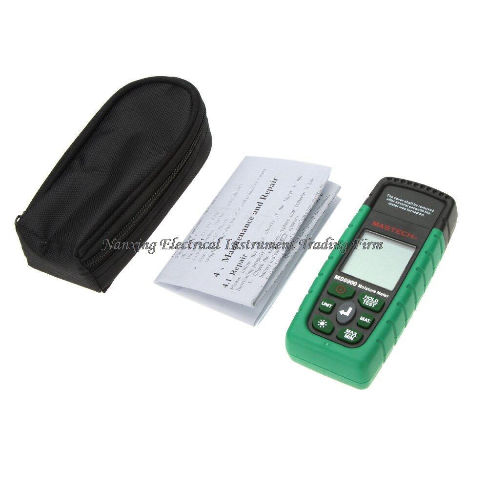 MASTECH MS6900 higrometre Mini Digital Moisture Meter Wood/ Lumber/Concrete Buildings Humidity Tester with LCD Display