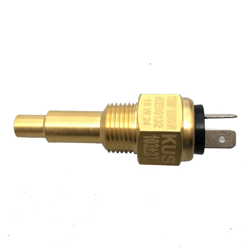 Wasserdichter Marine 52 mm Wassertemperaturanzeige Temperaturmesser 40–120 ℃ mit roter Hintergrundbeleuchtung für Auto, Stiefel, LKW, Universal-, 12 V, 24 V: Gelb