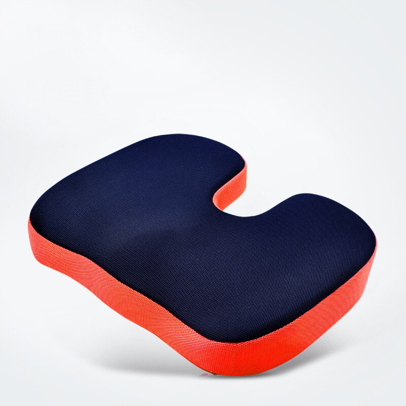 Coccyx kudde ortopediskt minne skum ischias kudde anti-decubitus lättnad smärta kontor hem sittande kudde ergonomisk hemorrojd: Mörkblå orange