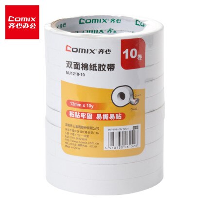 Batch Dubbelzijdige Tape Sterke Vaste Papier Tape Kantoor Dubbelzijdige Tape Student Thuis Dubbelzijdige Tape/10 Rolls: 12mm