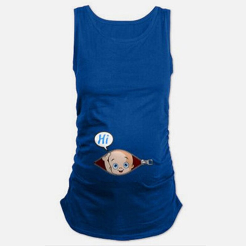 Sommer t-shirt sjov gravid gravid t-shirt kvinder ærmeløs graviditetstøj amme t-shirts top graviditet t-shirts: 2 / Xxl
