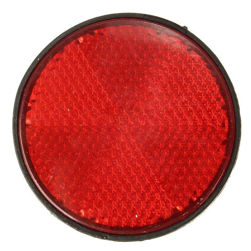 2 stk rund rød reflektor universal til motorcykel atv 5.6 x 0.8cm & 2 x 2 tommer rund orange reflektorer universal