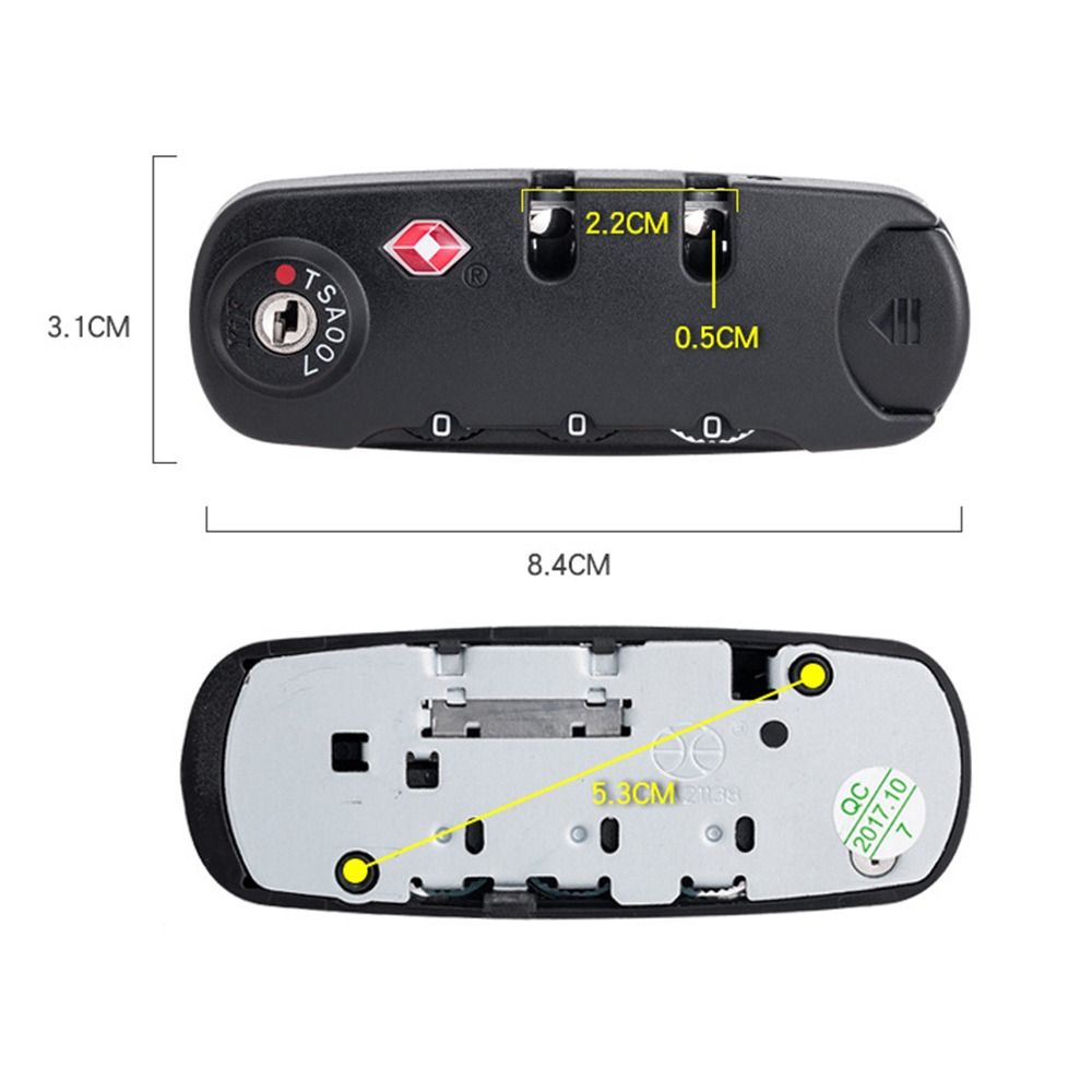 TSA 3 Digit Password Lock Travel Suitcase Luggage High Security Coded Lock Sturdy Cupboard Cabinet Locker Duffle Bag Padlock: Blue