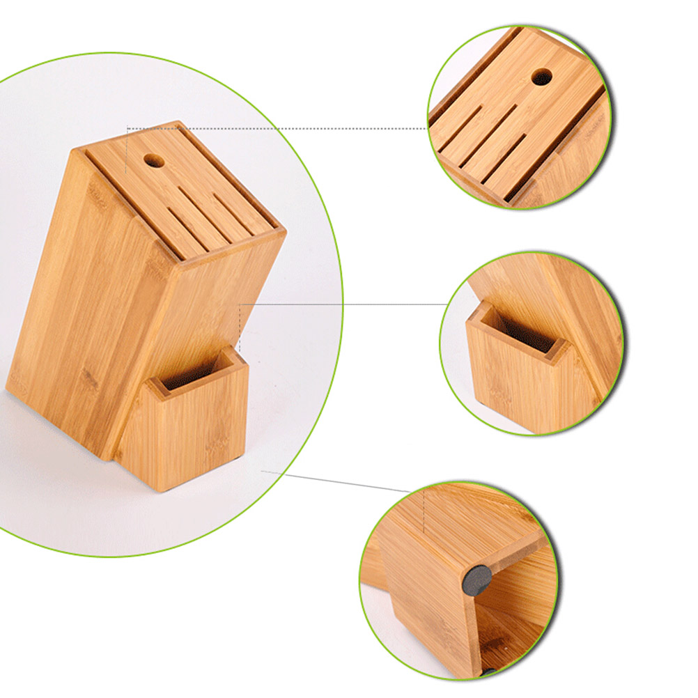 1 Pc Functionele Universele Milieuvriendelijke Bamboe Mes Rack Blok Organizer Holder Stand Te Restaurant Keuken Thuis