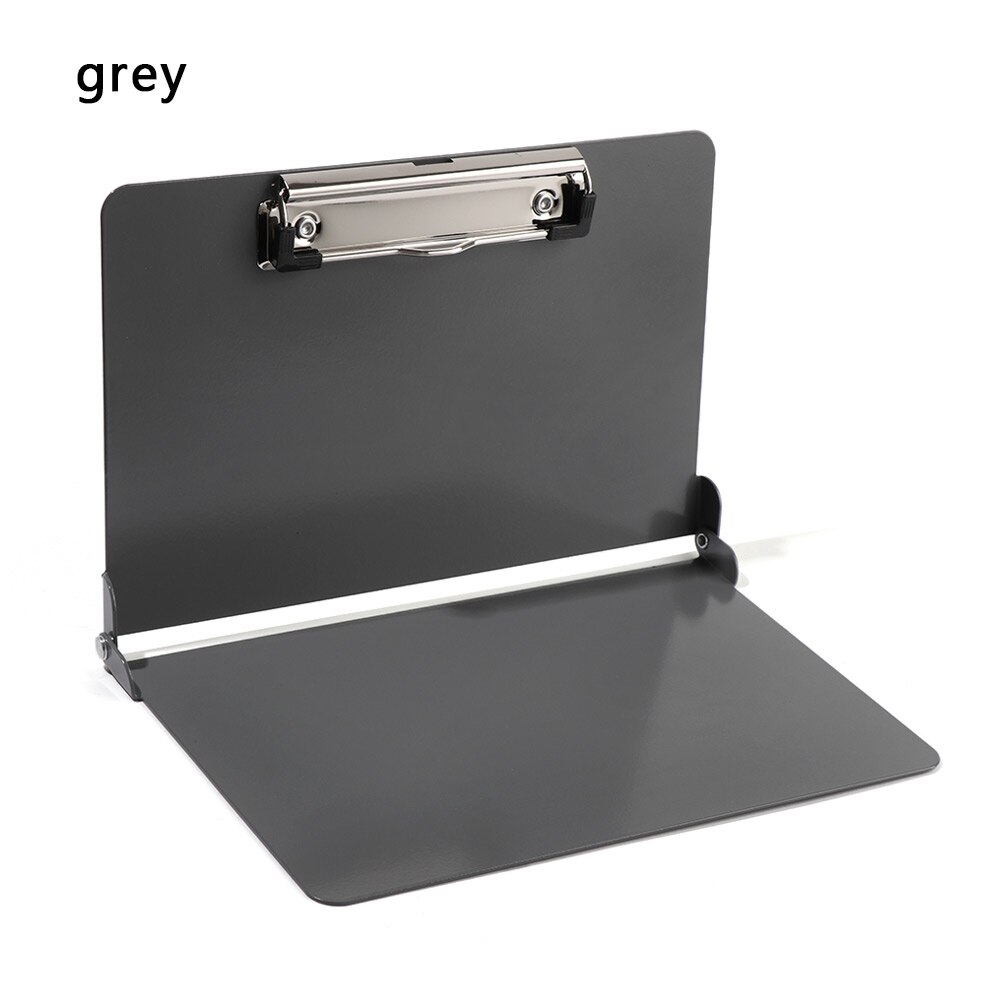 Solid Color Aluminum Student A4 File Folder Business Office Stationery Loose-leaf Folder Document Storages Office Supplies: grey