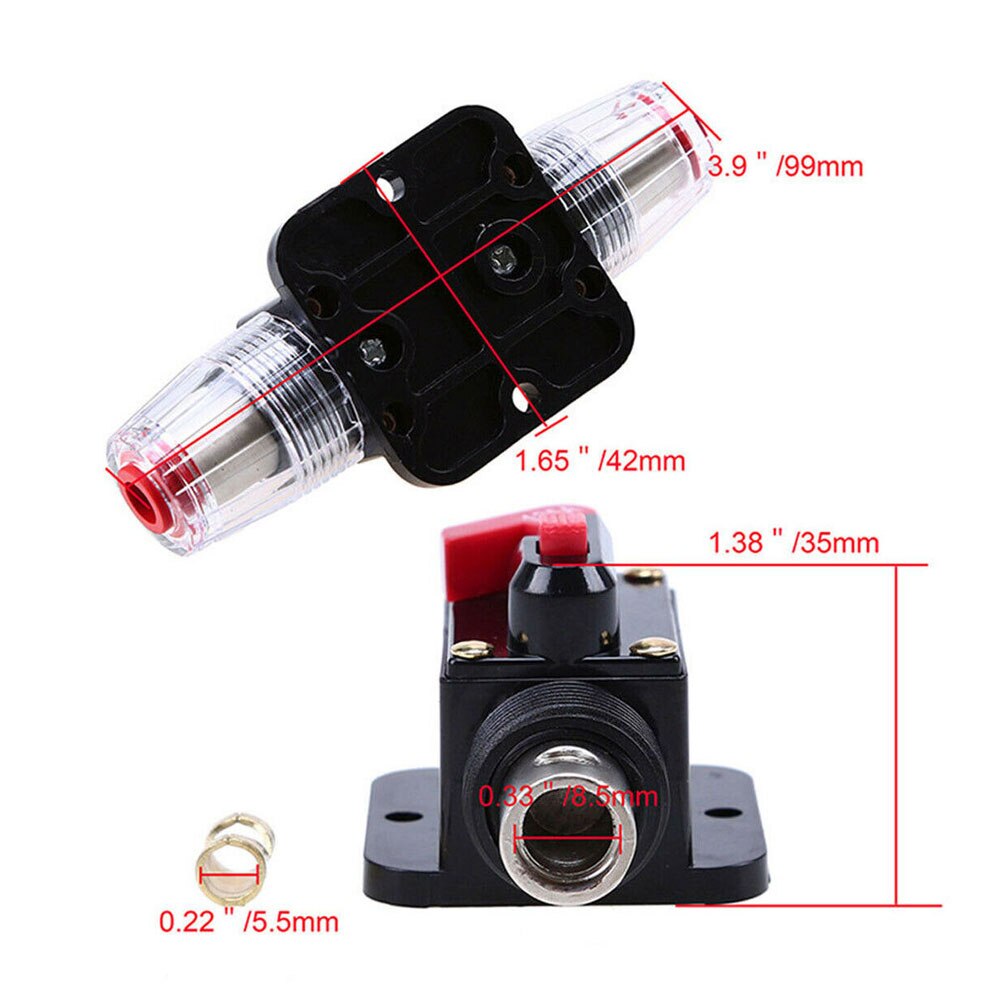 12V 24V 20-100A Auto Car Stereo Audio Thermal Circuit Breakers Reset table Fuse Holder overload Protector Push Button Switch