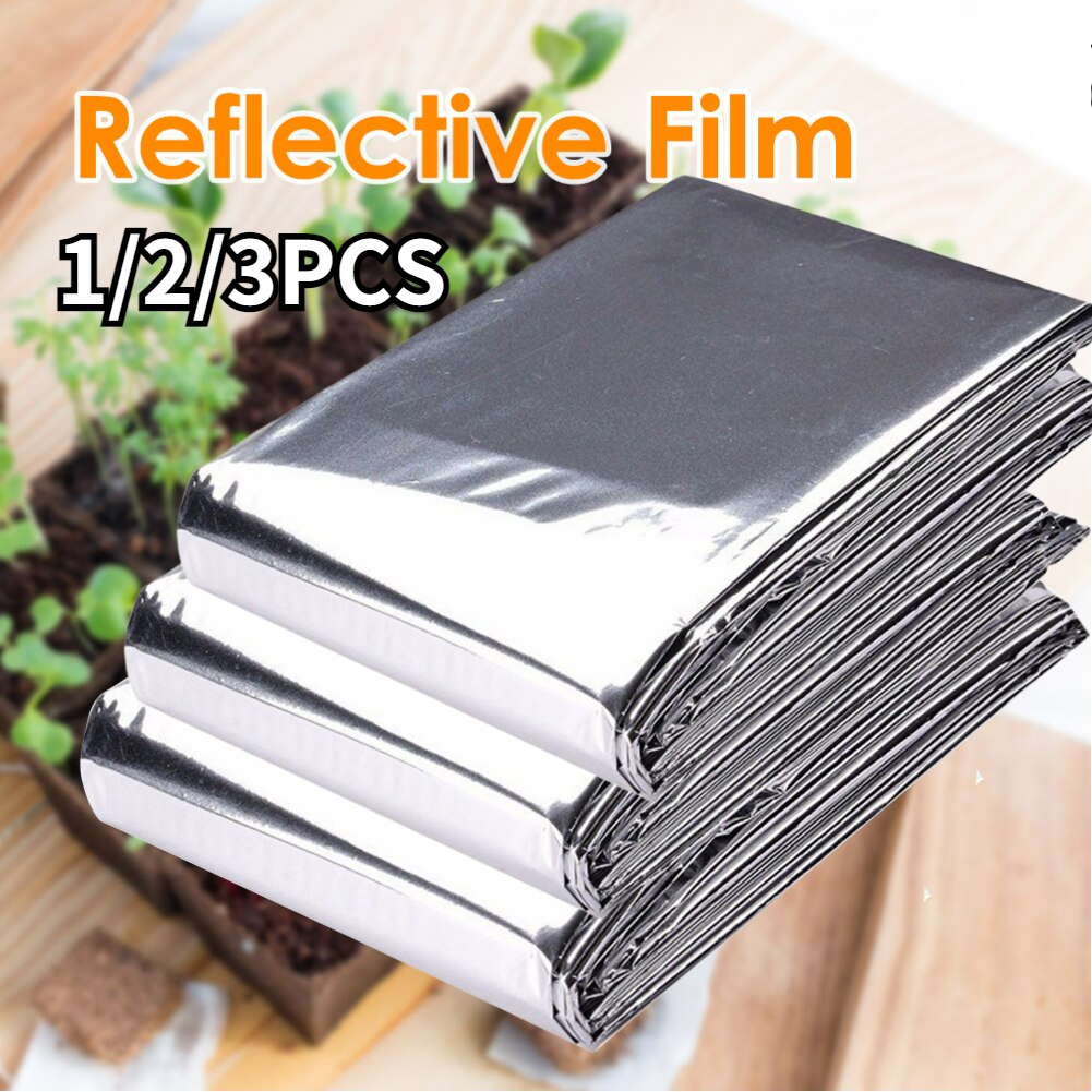 1/2/3PCS Silver Highly Reflective Mylar Films 210x120cm for Grow Tent Room Garden Greenhouse Farming Increase Plant Growth