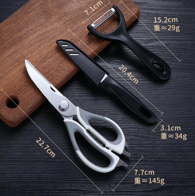 Wilona-Juego de 3 piezas de acero inoxidable para el hogar, tijeras de cocina multifunción, simples y potentes, para pollo, hueso y mariscos: 2