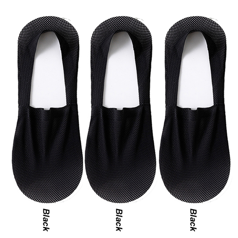 3 Paare/los Männer Stiefel Socken Sommer Dünne Unsichtbare Socke Atmungsaktive Sanft lässig Sox Elastische Gittergewebe Sokken Meias: verrotten blau