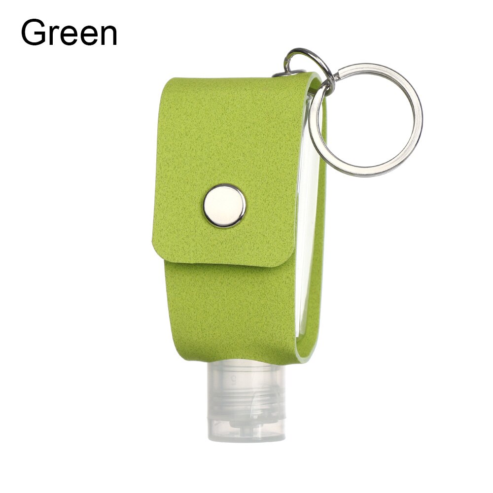 Botella desinfectante de manos portátil, llavero de viaje reutilizable, gel para el lavado de manos, Sub-embotellado con llavero portador, 30ml: Verde