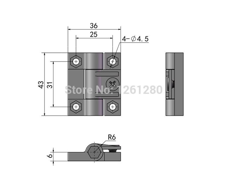 Adjustable torque door hinge electric box Switchgear box control equipment cabinet network case door hinge repair hardware