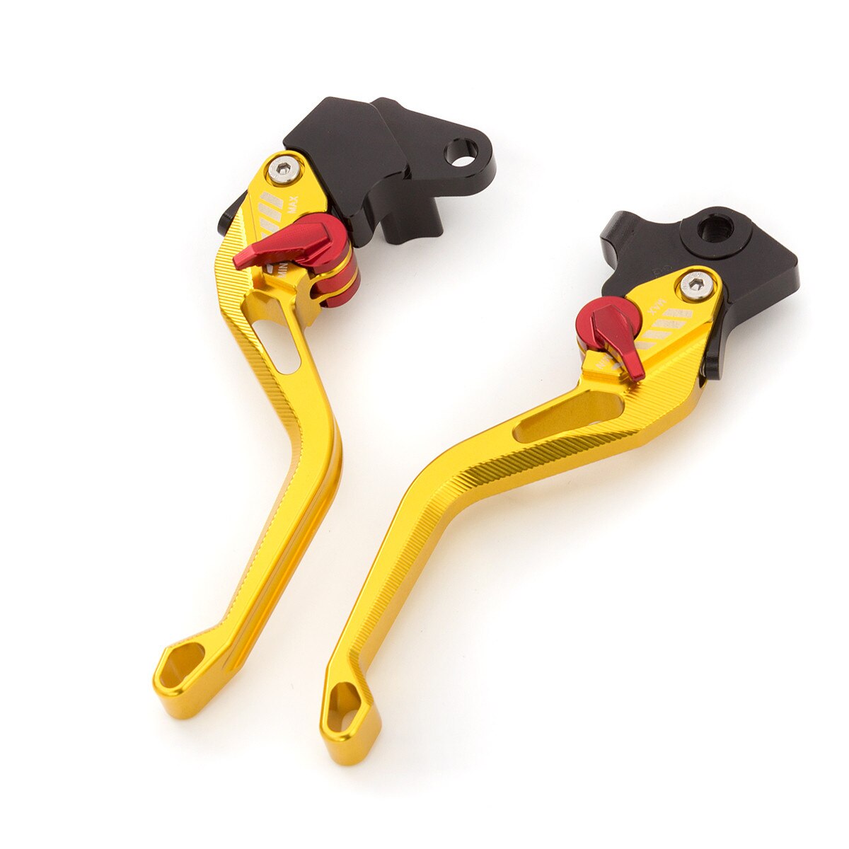 Motorcykel justerbar bremsekoblingshåndtag til yamaha yfz 450 yfz 450 2007 3d rhombus aluminium bremsekoblingshåndtag håndtag: 147mm guld