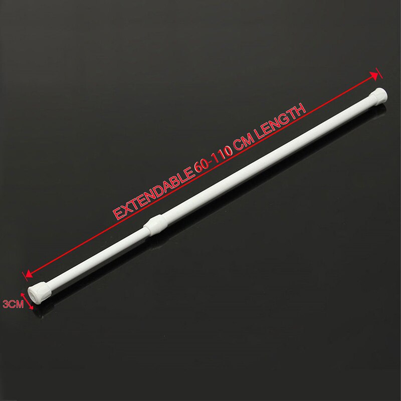 1pcs Spring Telescopic Net Voile Tension Curtain Rail Household Curtain Rods Bathroom Pole Rod Adjustable High Carbon Steel Rods