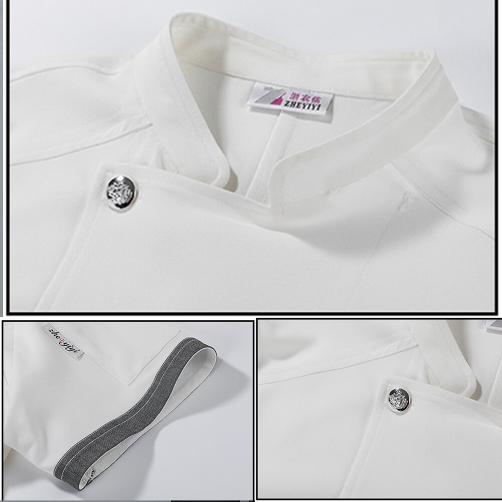 Summer Chef Uniforms Food Service Restaurant Kitchen Workwear Women Men Short Sleeve Catering Jackets Tooling Uniform