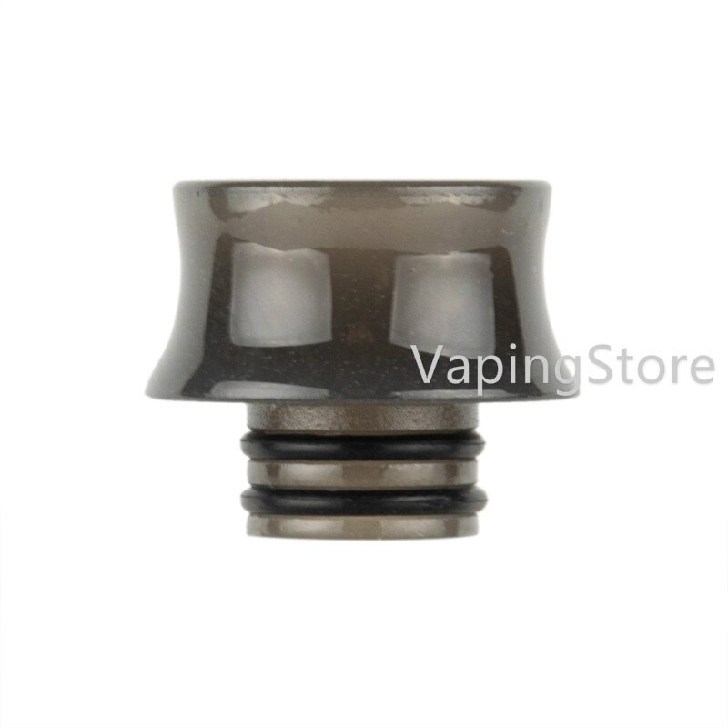 Wide Bore Recurve/V Shape Luminous Cobra Resin Epoxy 510 Drip Tip for Uwell Crown 5 V Sub Ohm Tank/Innokin AJAX/OFRF Gear RTA: Recurve Black