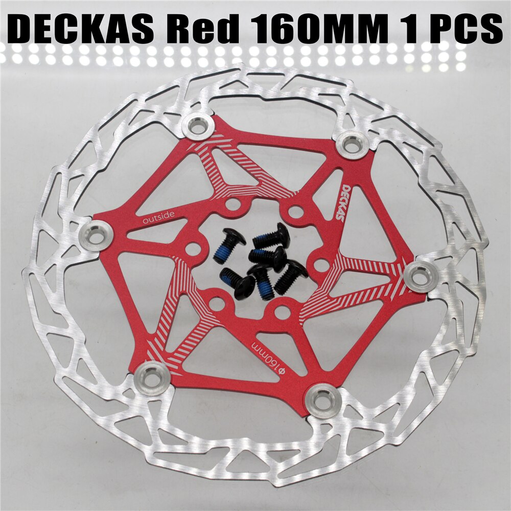 ZOOM Aluminum Alloy MTB bicycle Disc Brake Mountain Road MTB Bike Mechanical Caliper Disc Brakes Cycling Double Brake: DECKAS Red 160mm