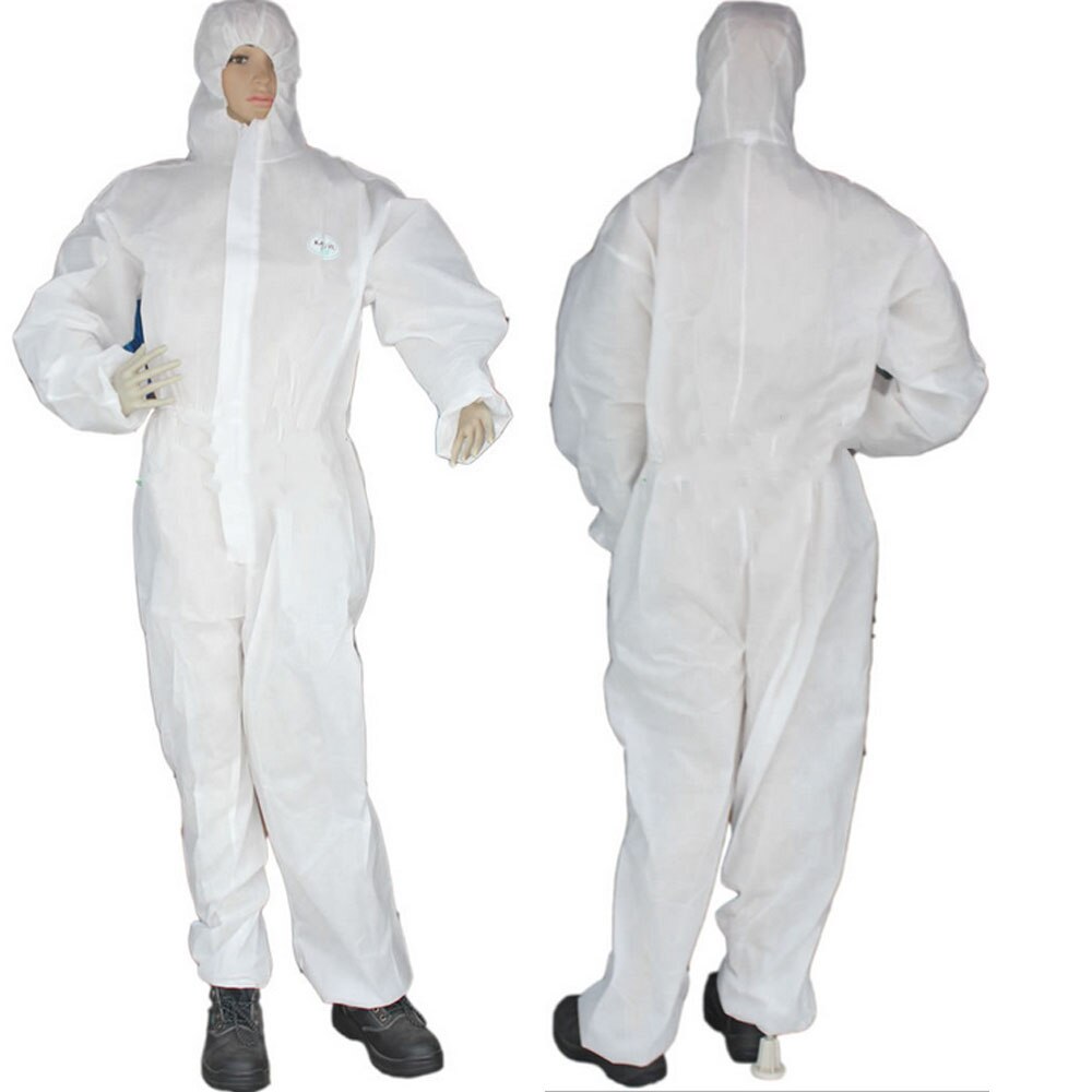 Bata blanca desechable para pintores, ropa de seguridad para Hospital