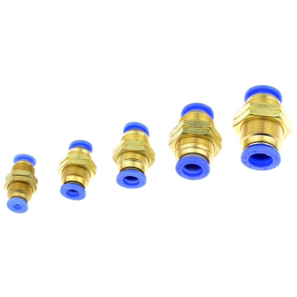 Luftpneumatisk rett skottforbindelse 10mm 8mm 6mm 4mm 12mm od slangerør ett trykk skyv inn gasskobling messing hurtigkobling