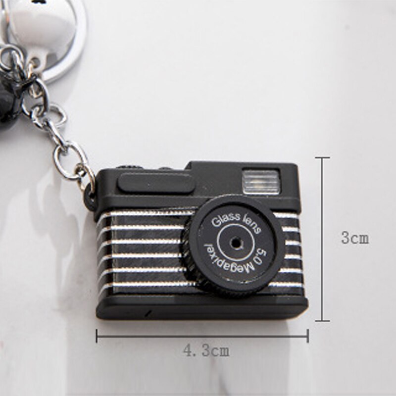 Mini LED Luminous Glowing in the Dark Pendant Keychain Bag Accessories Plastic Toy Camera Key Chains Kids Digital Camera Toy